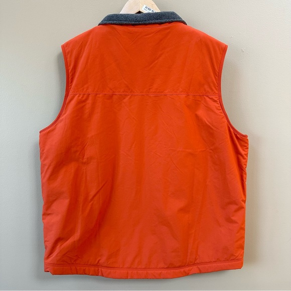 L.L. Bean Orange Lined Full Zip Vest Men’s Size XL Tall - Picture 3 of 14